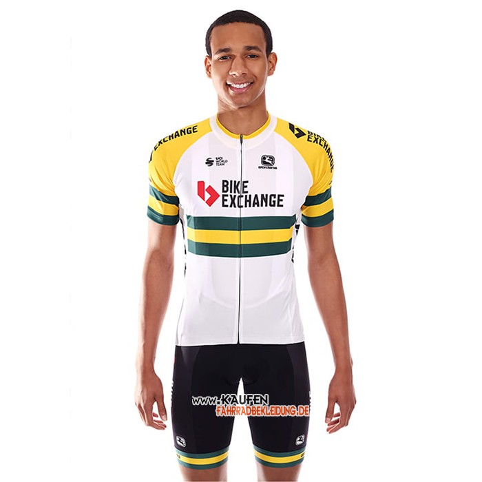 2021 Bike Exchange Kurzarmtrikot und Kurze Tragerhose Campione Australien